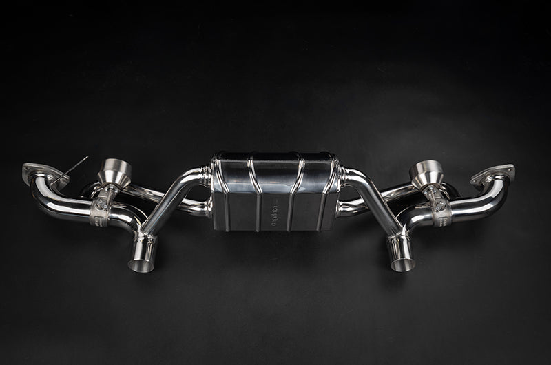 Porsche 718 GT4RS - SET: Valved Muffler, 100 Cell OPF Replacement, Performance Headers + Wicrom Tips
