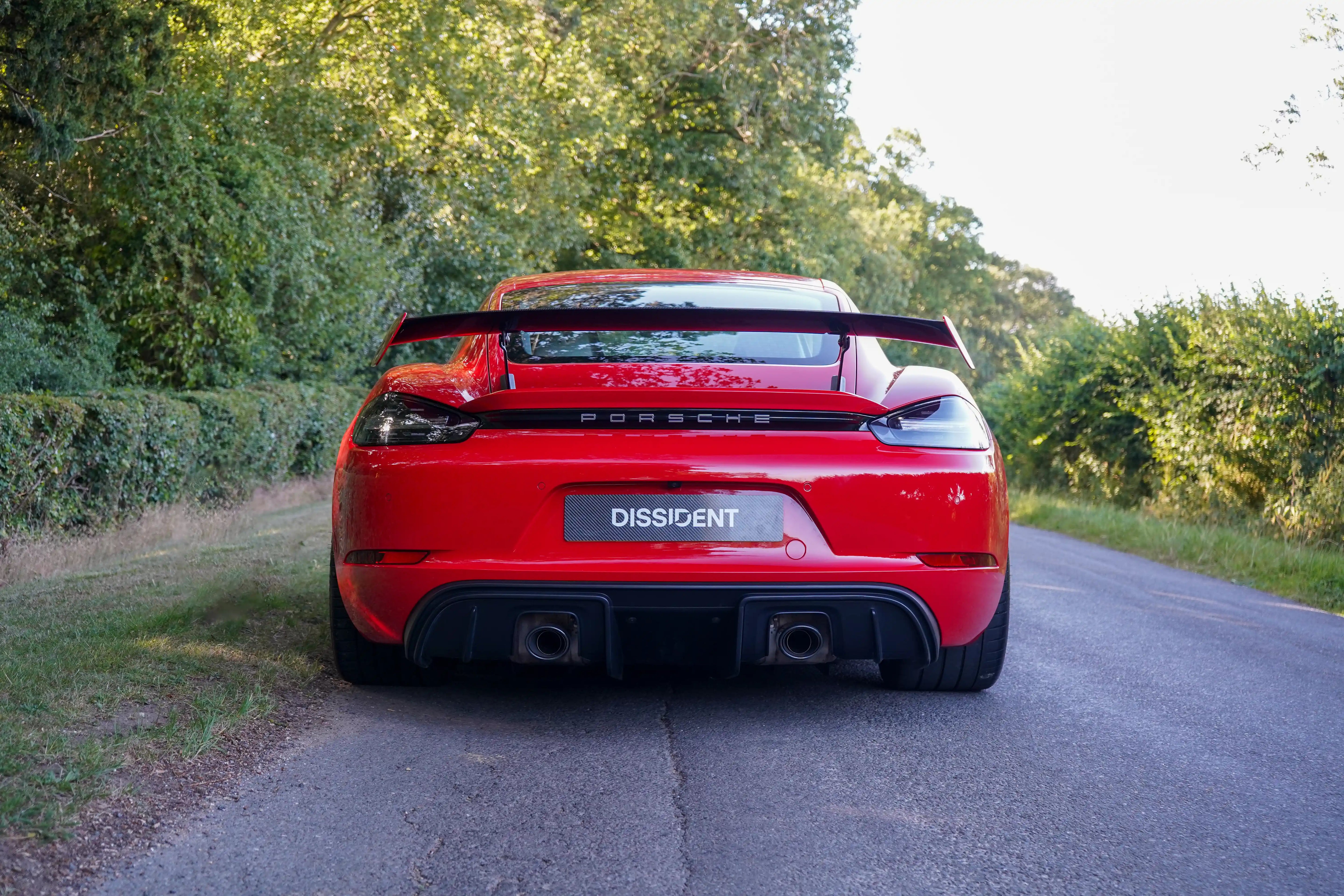 718 GT4 Rear Wing Endplates Pair (Visual Gloss Carbon Laquered)