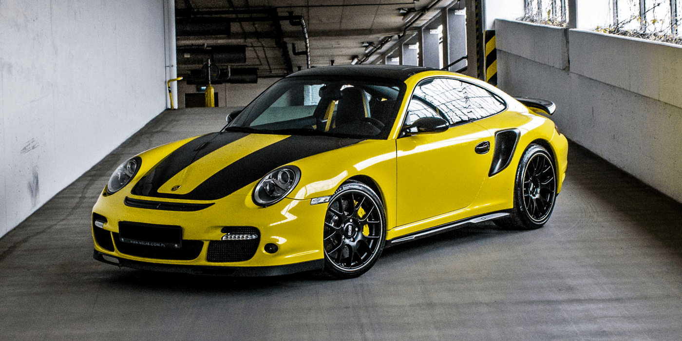 Moshammer side skirts and ram air scoops on Porsche 997 Turbo S wide body