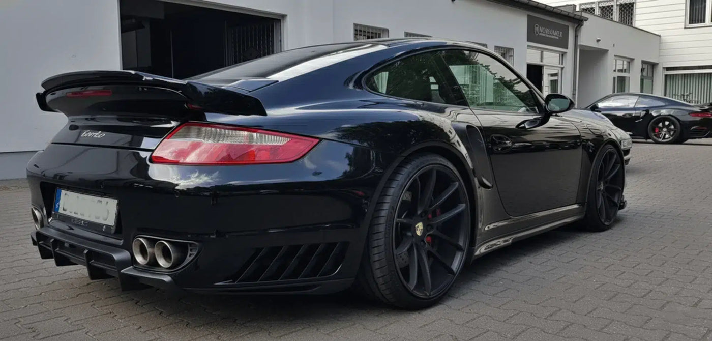 Moshammer 997.1 Turbo Rear Diffuser — rear view of Porsche 997 Turbo