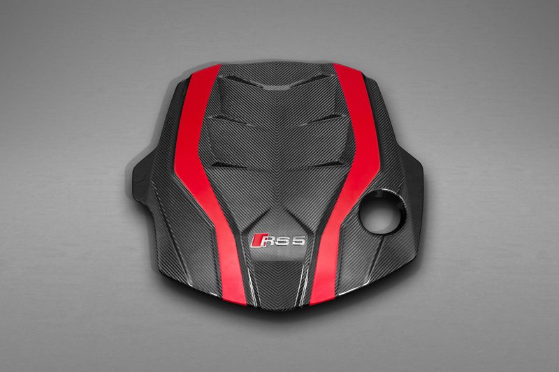 Audi RS5 (F5) - Carbon Fiber Engine Cover + Lock Cover (Set)