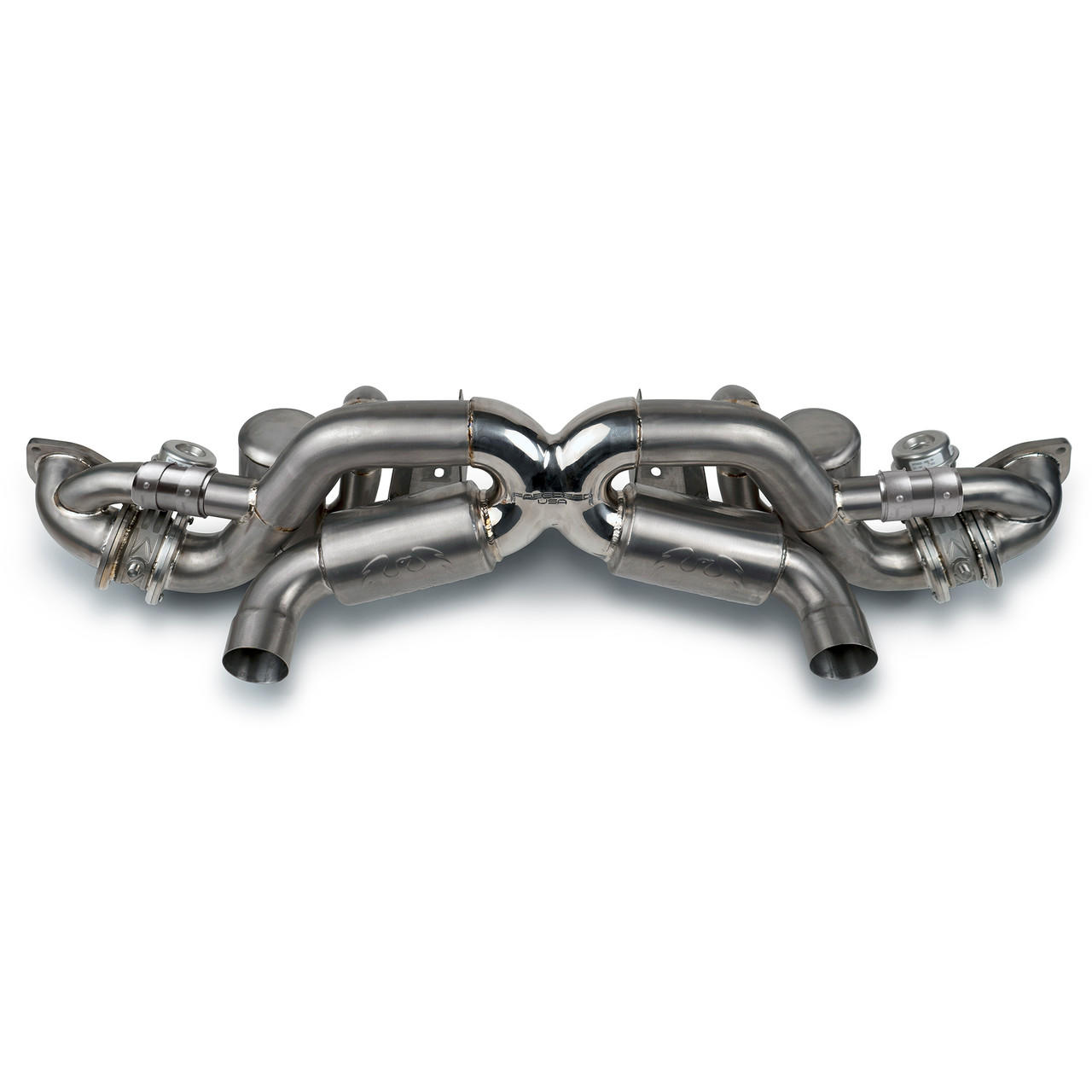 Fabspeed Porsche 718 GT4 RS Titanium Valvetronic X-Pipe Cat-Back Exhaust System (2022+)