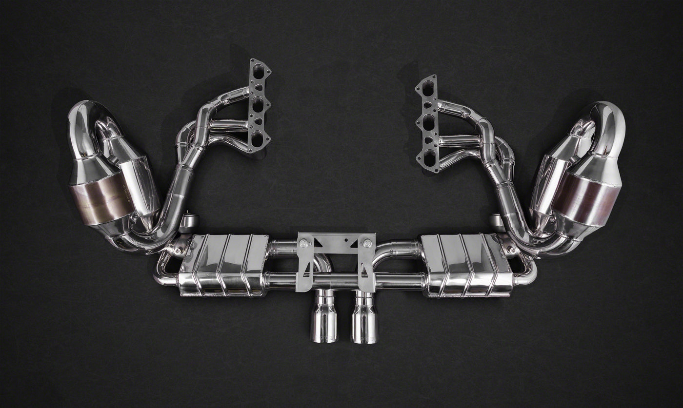 Porsche 991.1 GT3/3RS - SET: Valved Exhaust, Headers, Sport Cats, and Carbon Engine Cover (CES3)