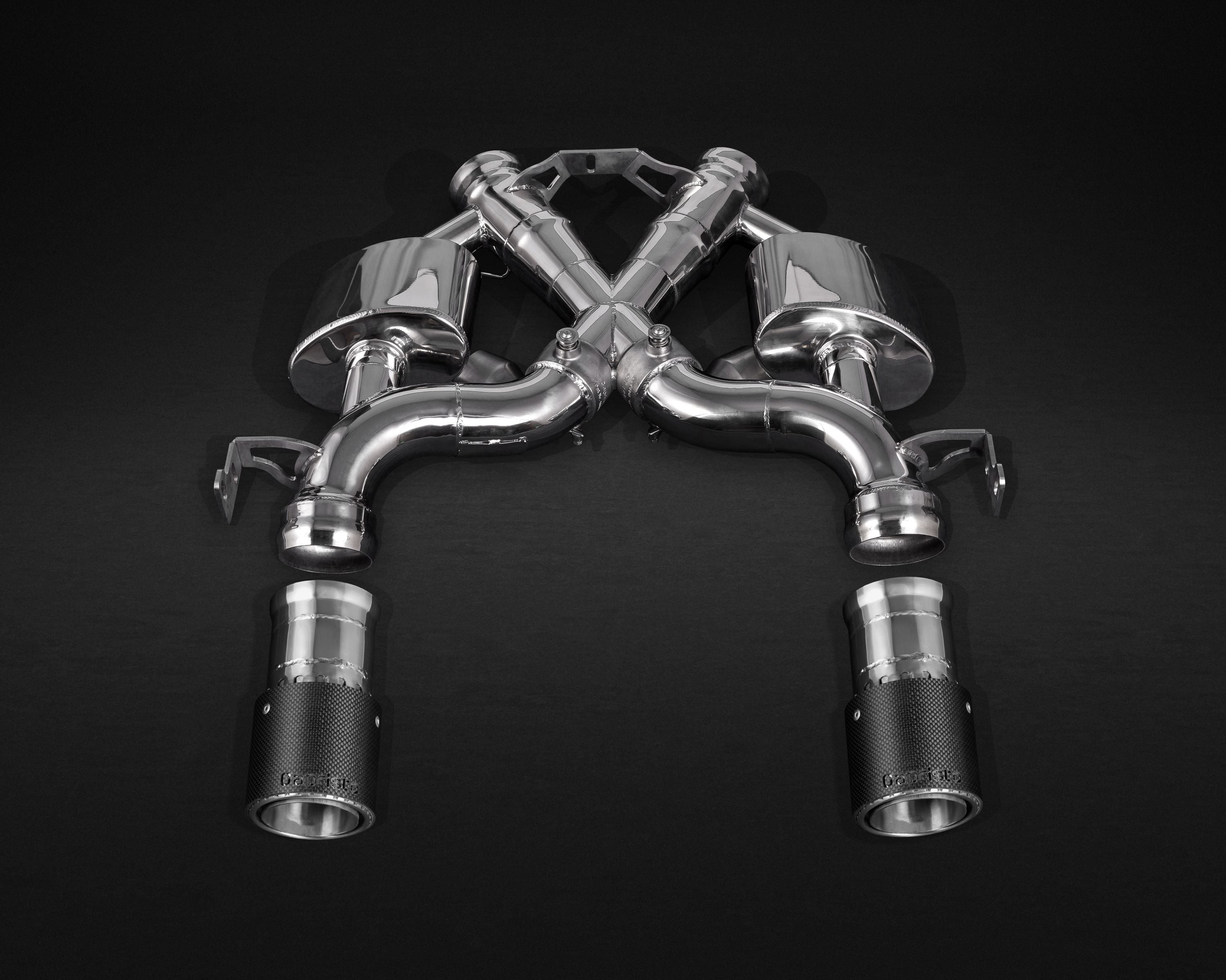 Mclaren 675LT - Valved Exhaust, Cat Spare Downpipes + Carbon Tips (CES3)
