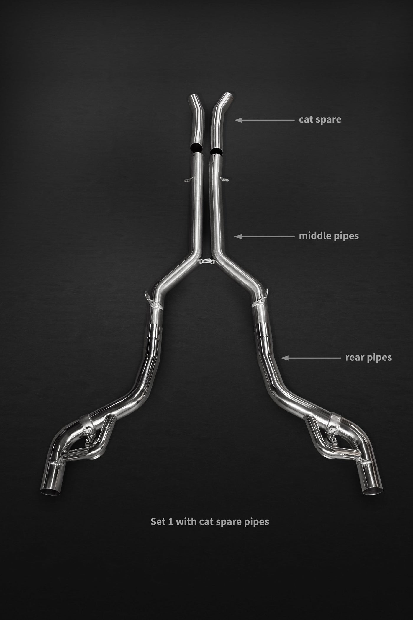 Mercedes AMG GT/S/C - Valved Exhaust + MidPipes (incl. Cat Delete/OEM Cat Adapters) (CES3)