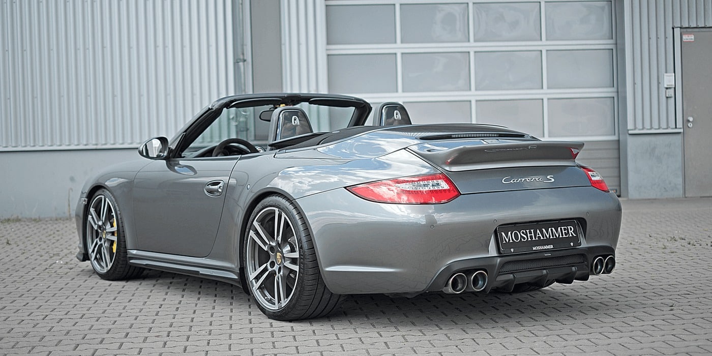 Porsche 997 Carrera S Cabriolet narrow body with Moshammer Tradition RS kit and side skirts