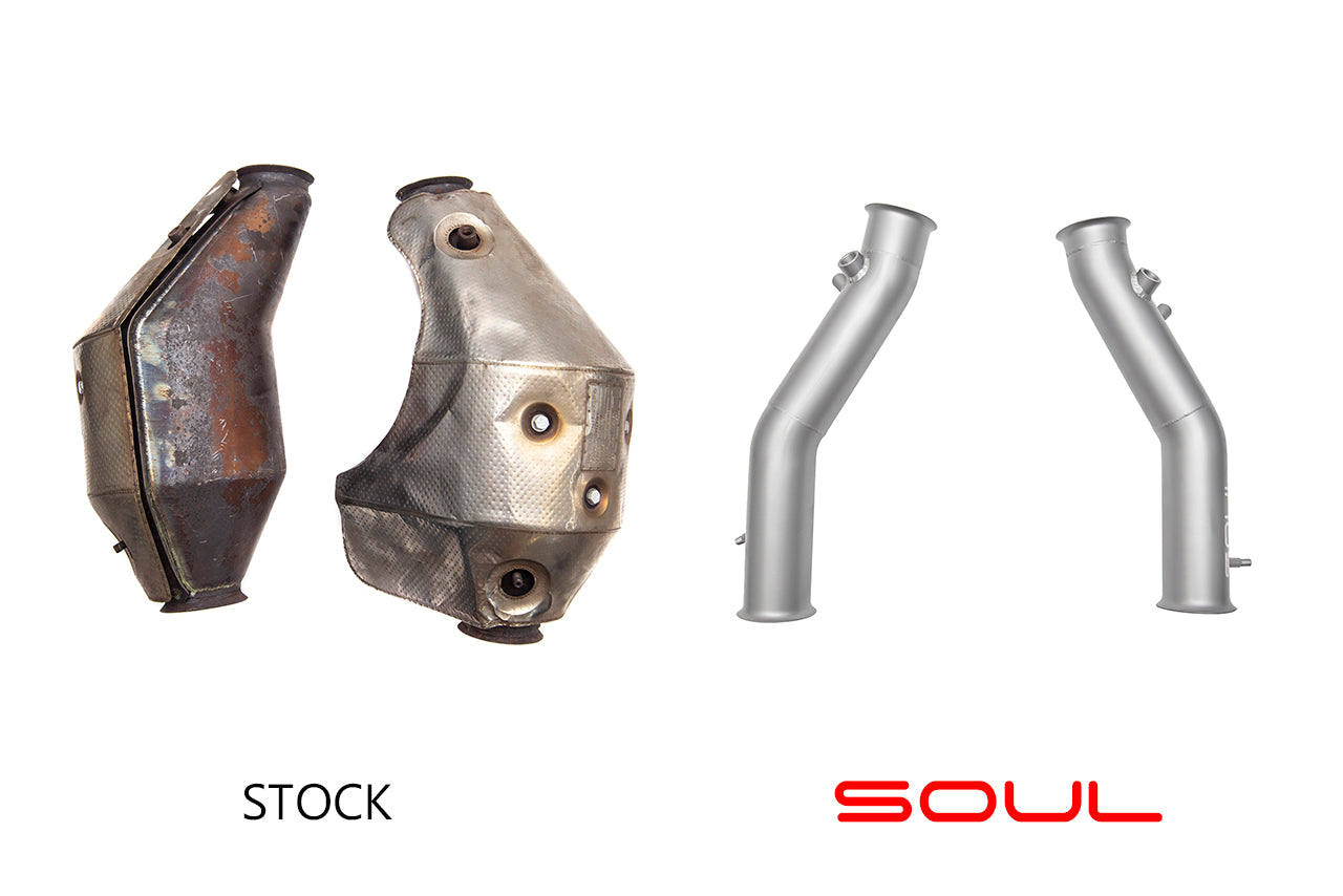 Lamborghini Gallardo Cat Bypass Pipes with O2 Spacers (pair)