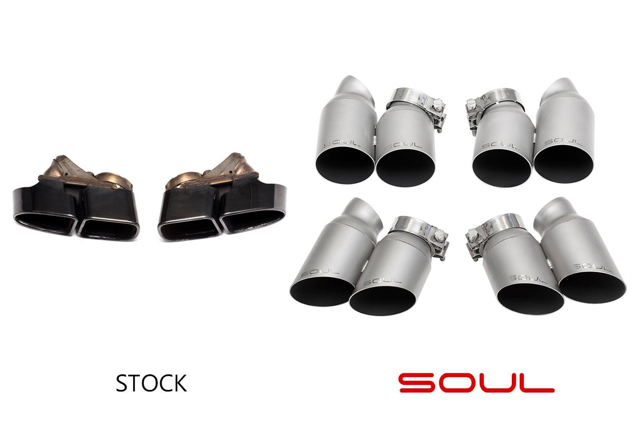 Porsche 991.1 / 991.2 Turbo Bolt On Exhaust Tips