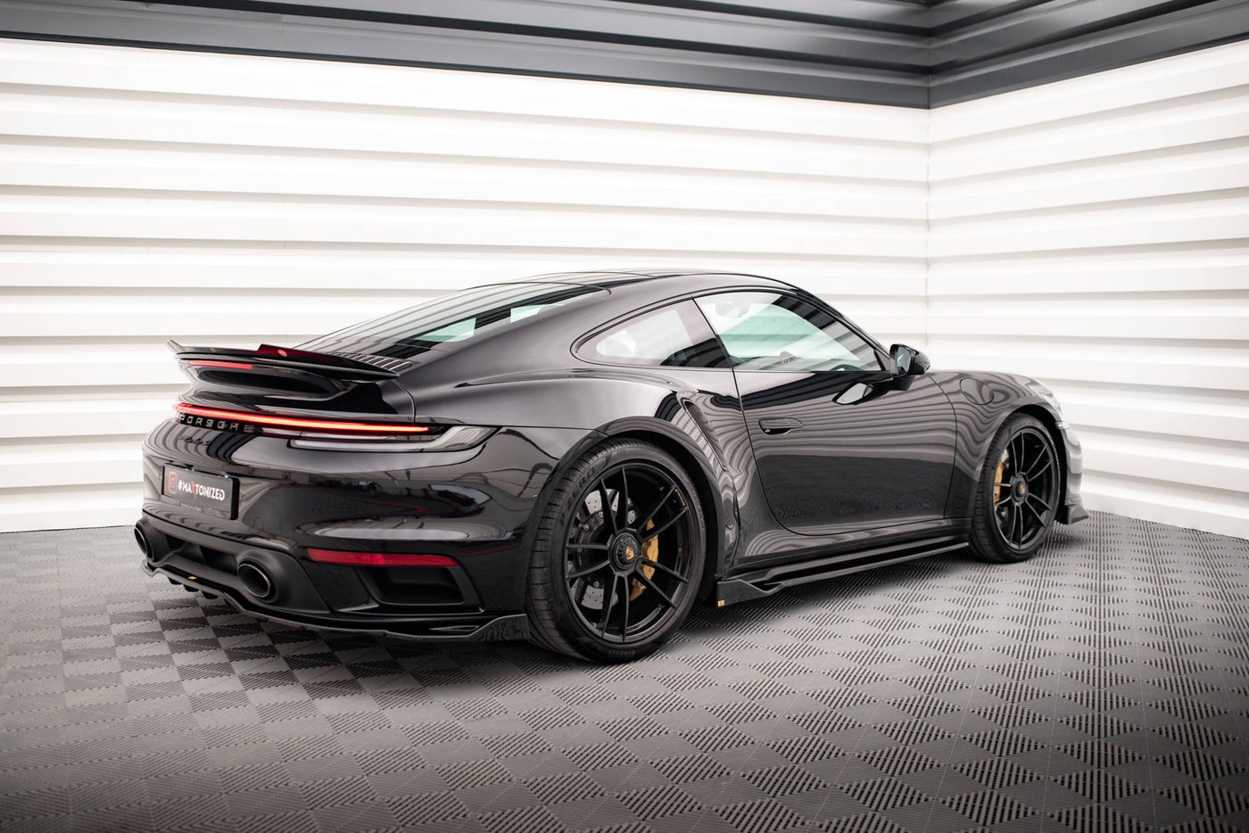 Porsche 911 (992) Turbo S Sport Package Side Skirt Diffusers — vehicle view
