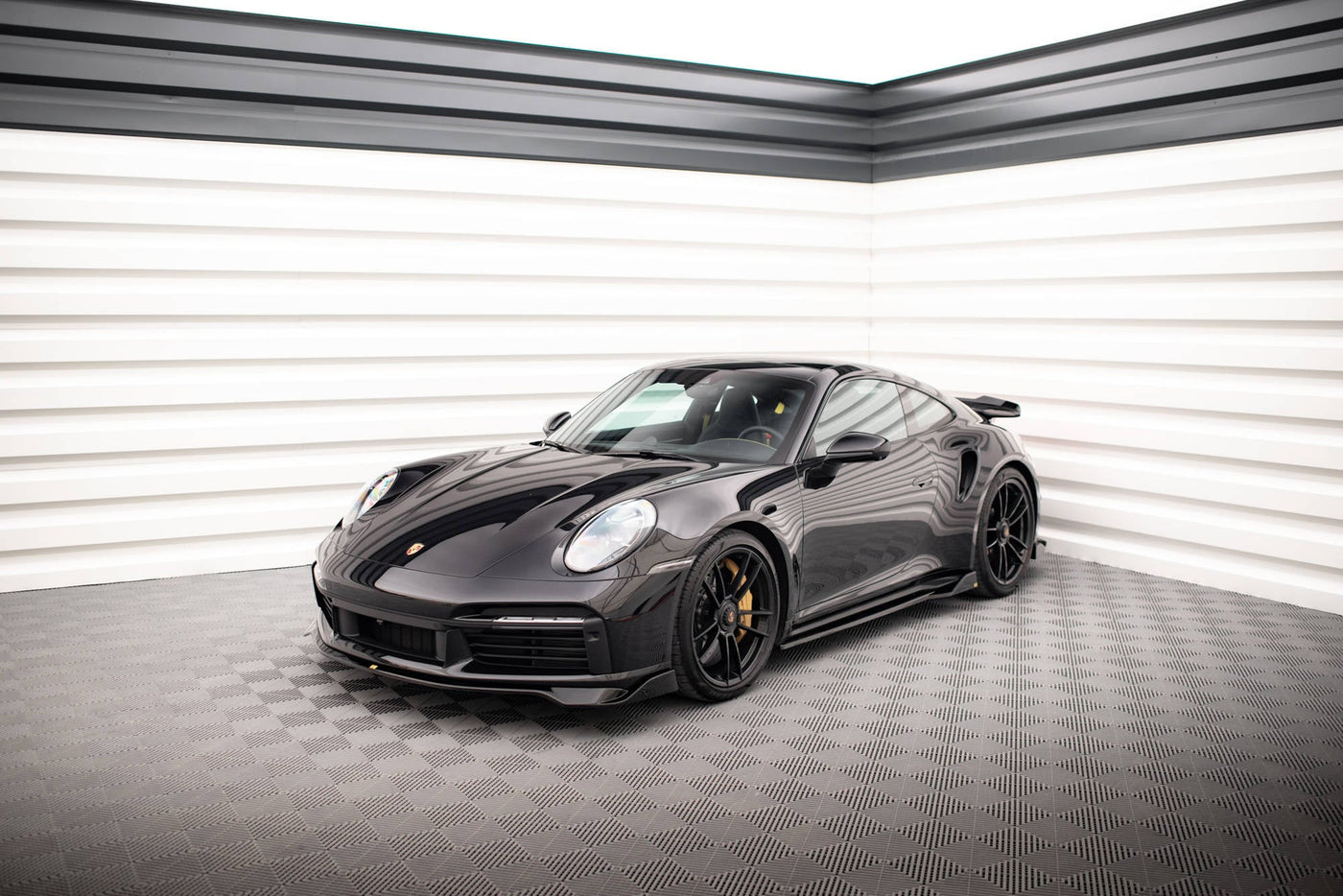 Porsche 911 (992) Turbo S Sport Package Side Skirt Diffusers — vehicle view