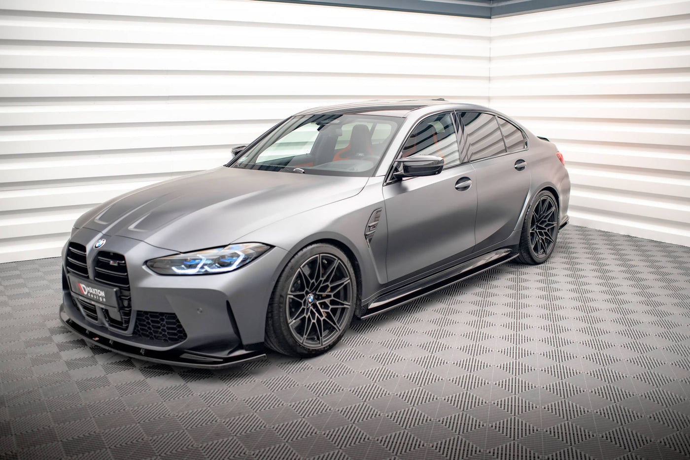 BMW M3 (G80) Side Skirt Diffusers V1 — vehicle view