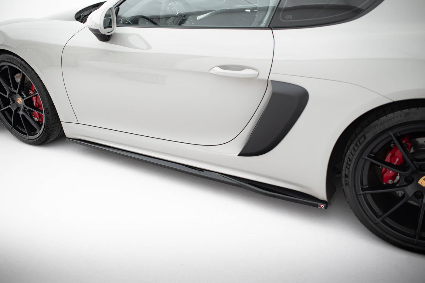 Porsche 718 Cayman / Boxster GTS Side Skirt Diffusers V1 — vehicle view