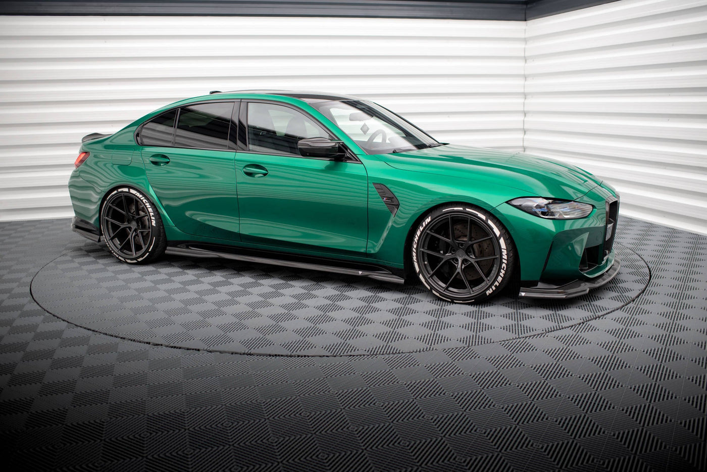 BMW M3 (G80) Carbon Fiber Side Skirts — vehicle view