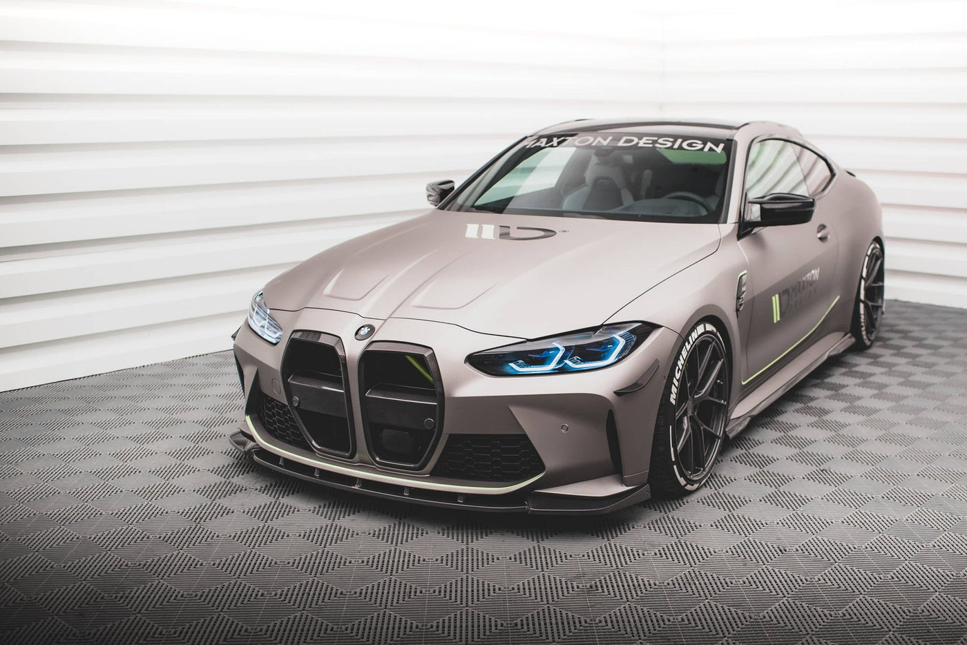 BMW M3 (G80) Carbon Fiber Front Splitter V1 — vehicle view