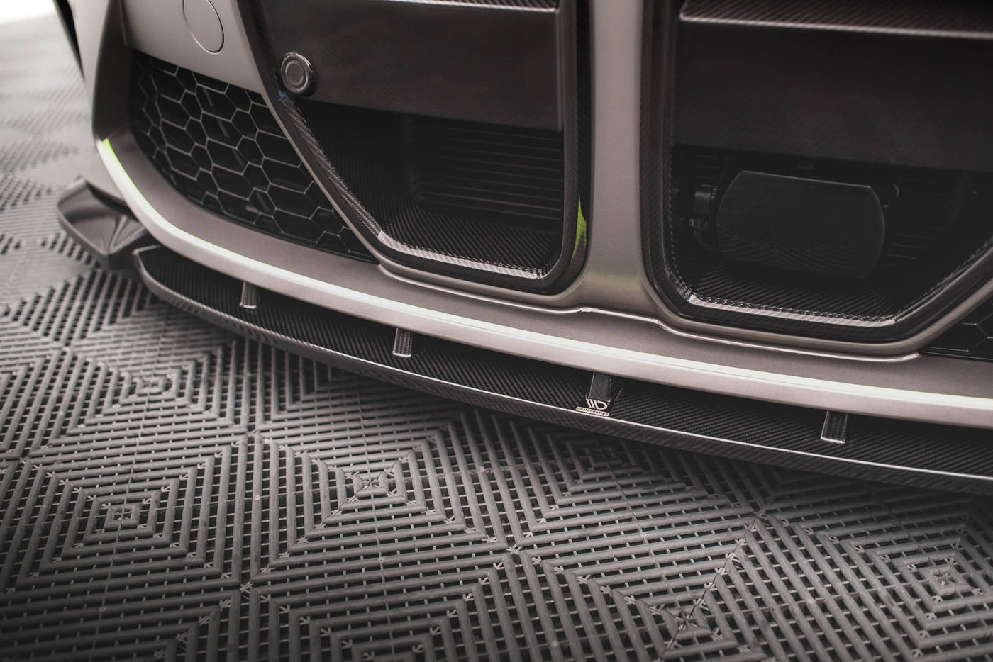 BMW M3 (G80) Carbon Fiber Front Splitter V1 — vehicle view