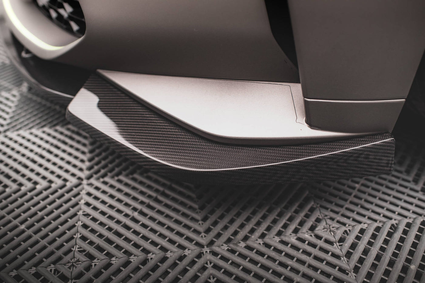 BMW M3 (G80) Carbon Fiber Front Splitter V1 — vehicle view