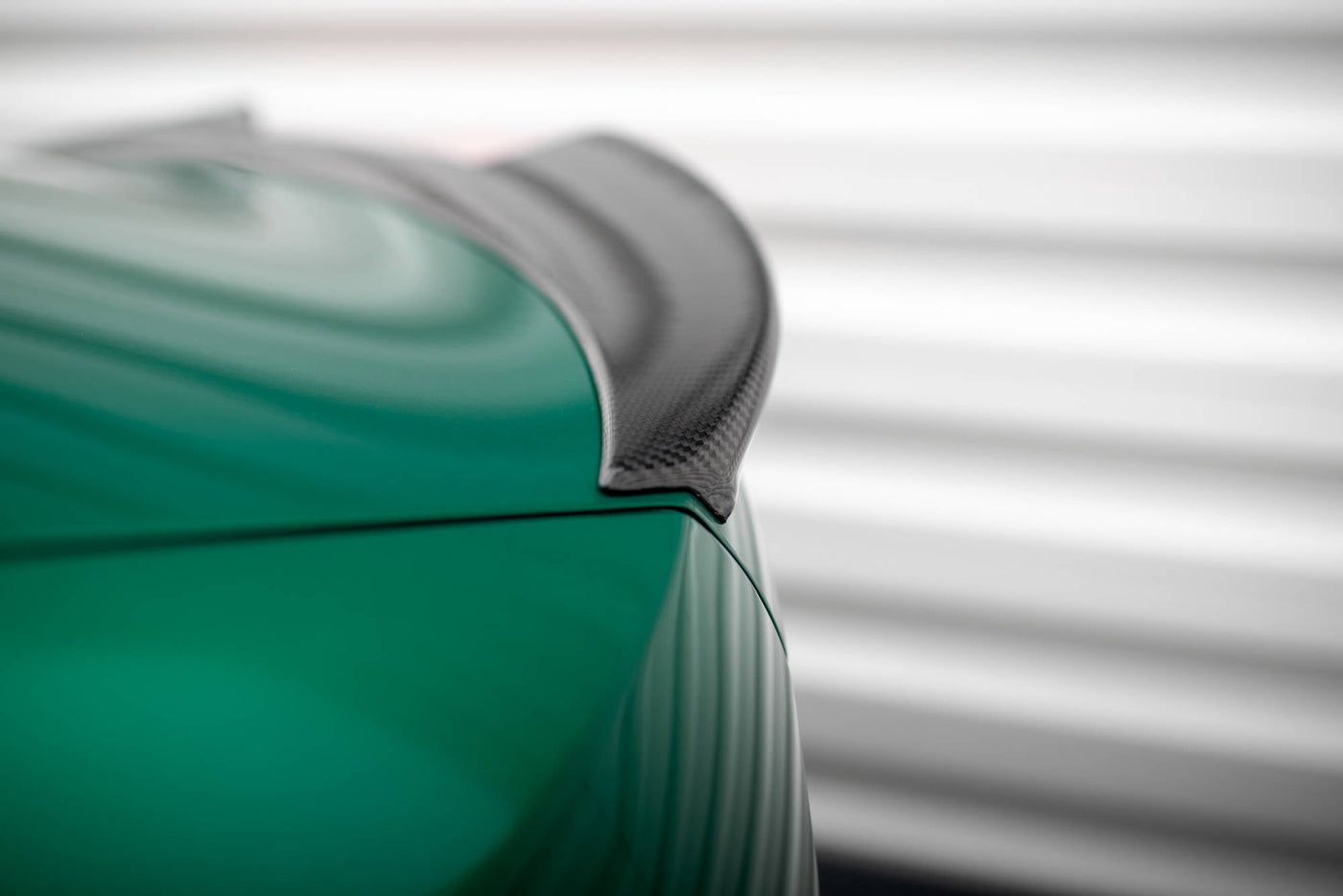 BMW M3 (G80) Carbon Fiber Tailgate Spoiler — vehicle view