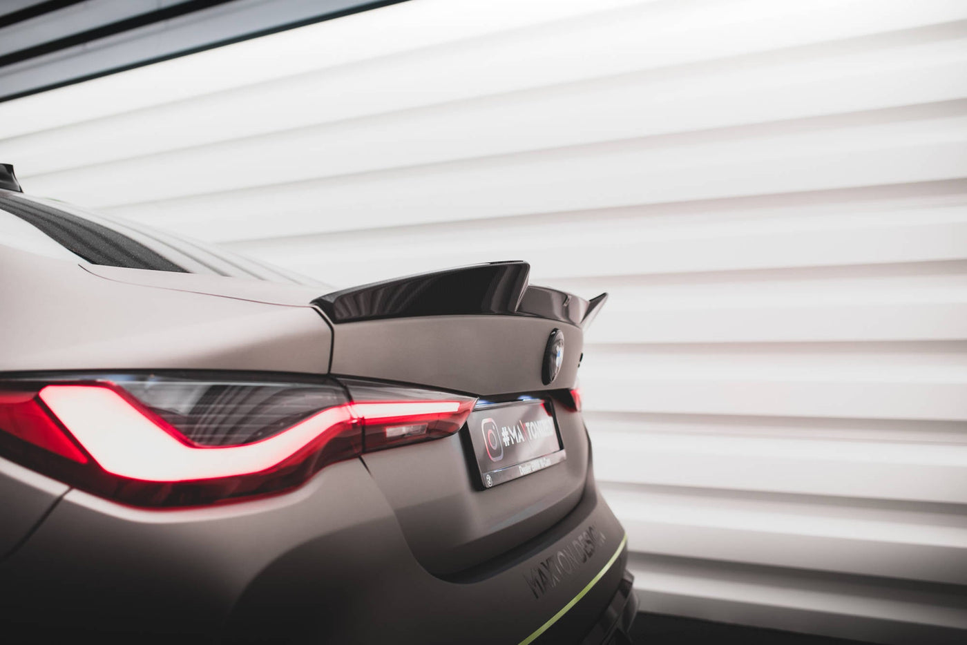 BMW M4 (G82) Carbon Fiber Tailgate Spoiler — vehicle view
