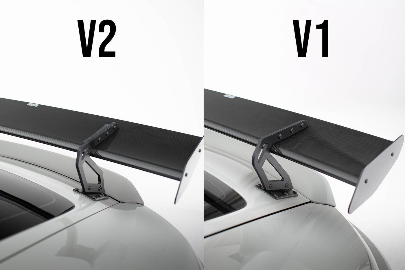 Porsche 718 Cayman Carbon Rear Wing — Swan Neck Mount — vehicle view (V1)
