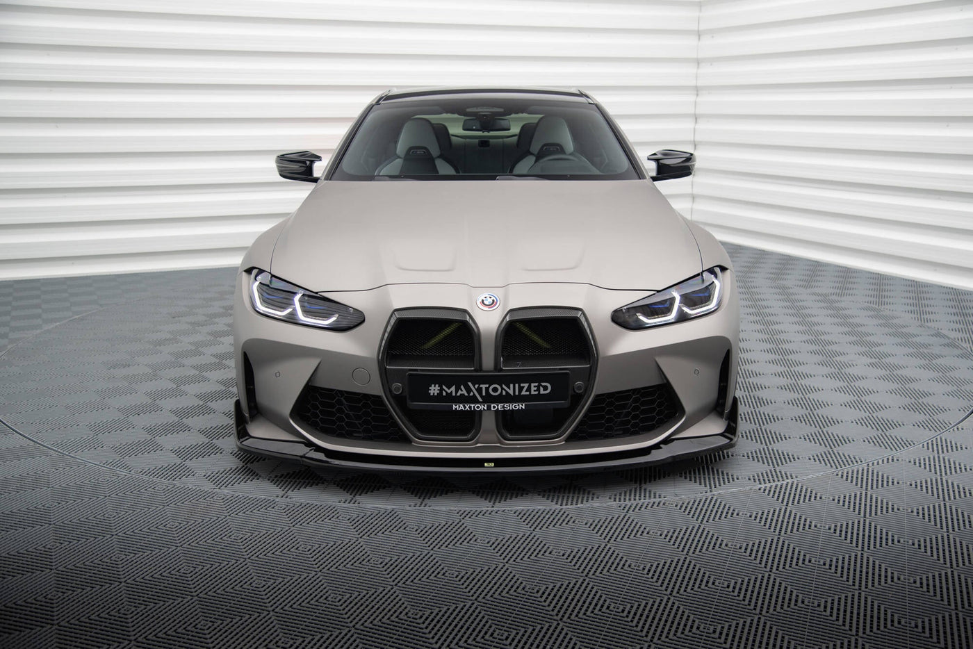 BMW M3 (G80) / M4 (G82) Front Splitter V4 CSL Look — vehicle view
