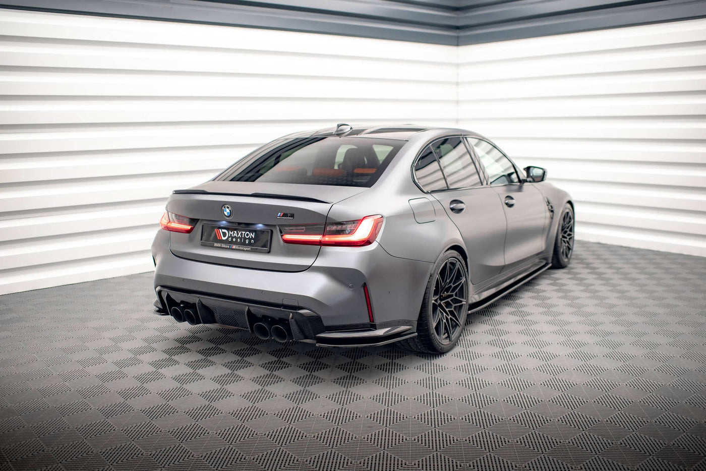 BMW M3 (G80) Rear Side Splitters V1 — vehicle view
