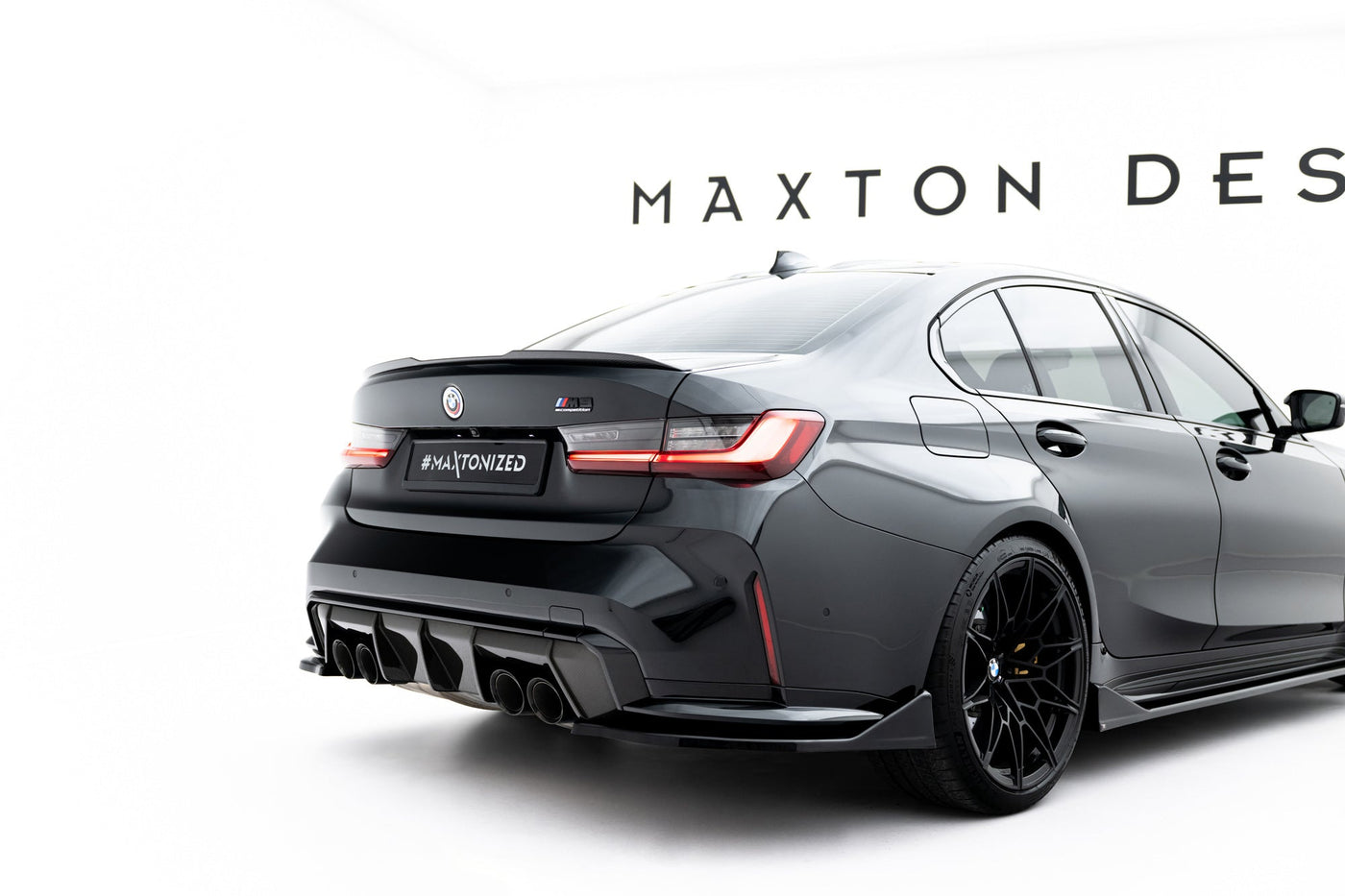 BMW M3 (G80) Rear Side Splitters V5 — vehicle view