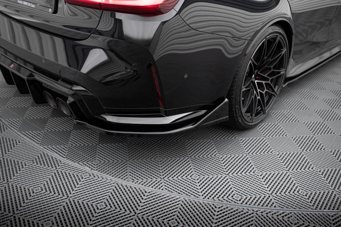 BMW M3 (G80) Rear Side Splitters V6 CSL Look — vehicle view