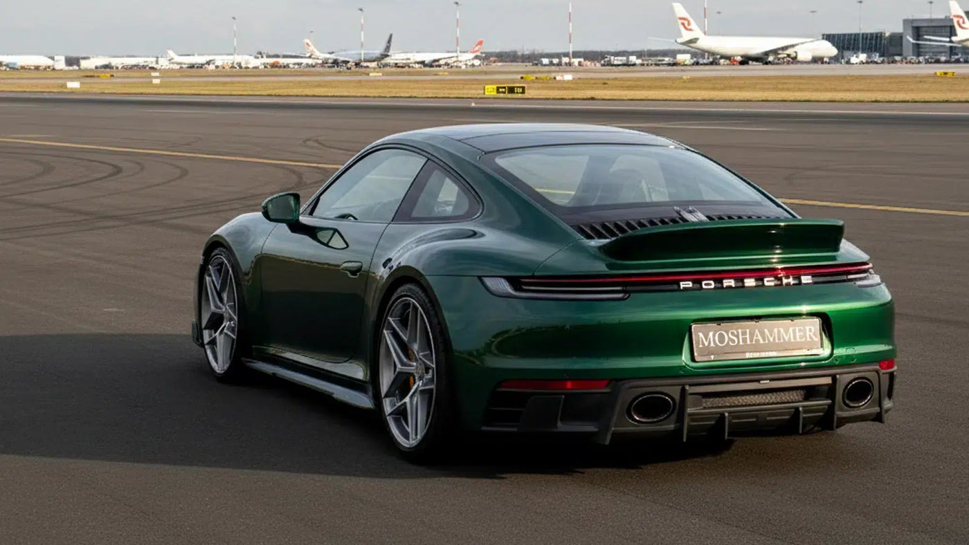Porsche 992.1 with Moshammer fixed Ducktail Evo II conversion — application for the 992 Active Aero Emulator