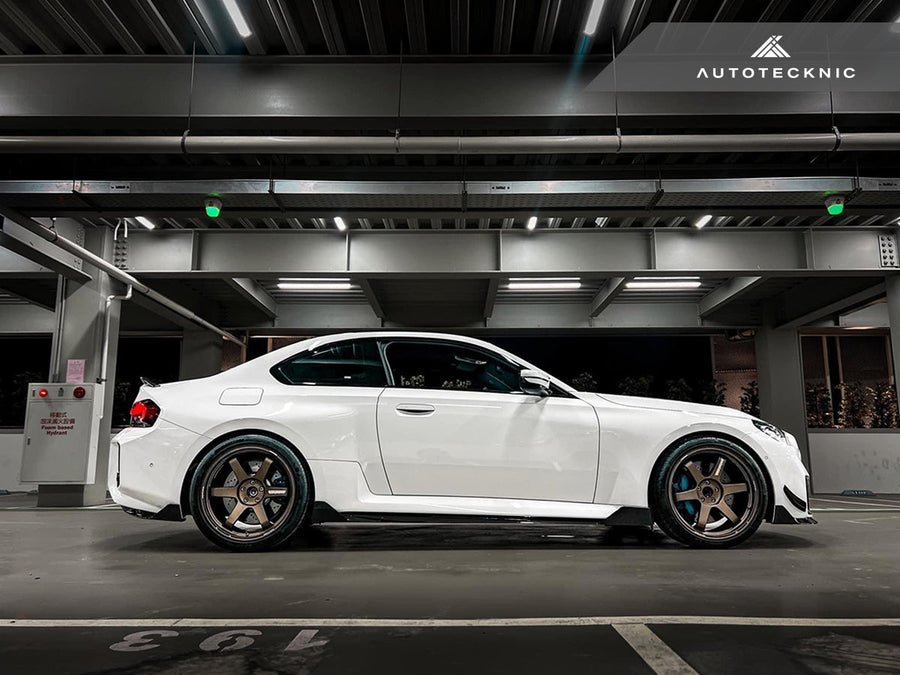 AutoTecknic Dry Carbon Side Skirt Extension Set V2 - BMW G87 M2