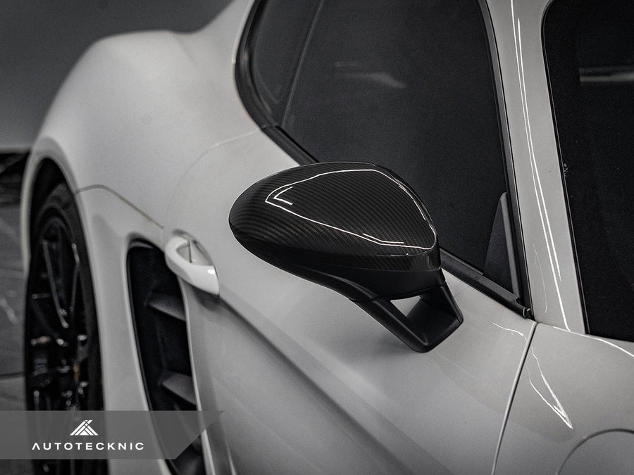 AutoTecknic Replacement Carbon Fiber Mirror Covers - Porsche 718 Cayman | Boxster