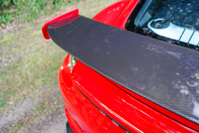 718 GT4 Rear Wing Endplates Pair (Visual Gloss  Carbon Laquered)