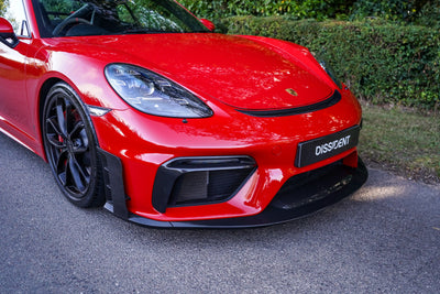 718 GT4 Front Curtain Road Spec Pair Visual Gloss  Carbon Laquered