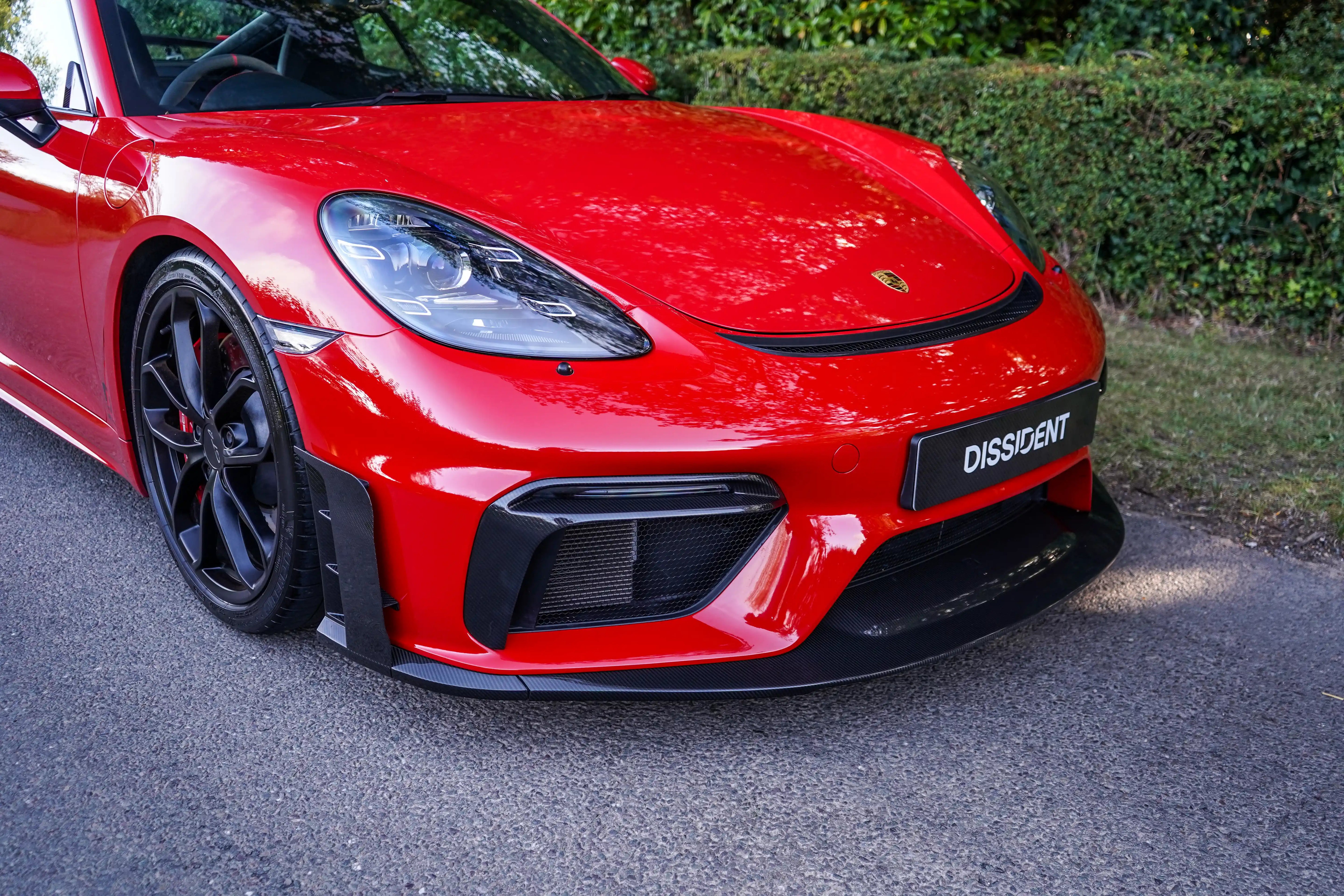 718 GT4 Front Curtain Road Spec Pair Visual Gloss  Carbon Laquered
