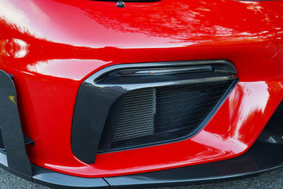 718 GT4 Indicator Shrouds Pair Visual Gloss  Carbon Laquered