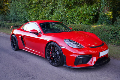 718 GT4 Front Splitter End / Vent Pair Visual Gloss  Carbon Laquered