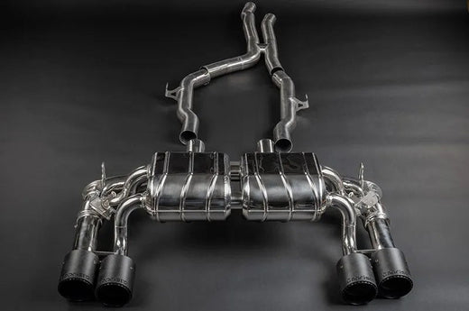 BMW M2 Competition/CS (F87) - Valved Exhaust, MidSilencer/OPF Spare + Wicrom Tips (OE Actuators)