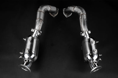 Porsche 718 GT4RS - SET: Valved Muffler, 100 Cell OPF Replacement, Performance Headers + Wicrom Tips