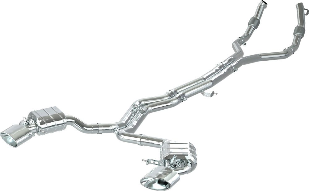 Audi RS6/7 (C8) - ECE Valved Exhaust + RS-Style Oval Tips (OE Actuators)