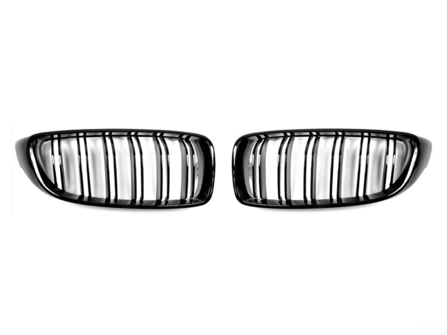 AutoTecknic Dual-Slat Glazing Black Front Grille Set - F32/ F36 4-Series | F80 M3 | F82 M4