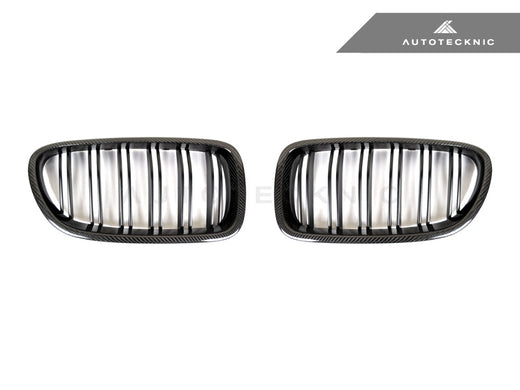 AutoTecknic Dual-Slats Carbon Fiber Front Grille Set - BMW F10 5-Series | M5