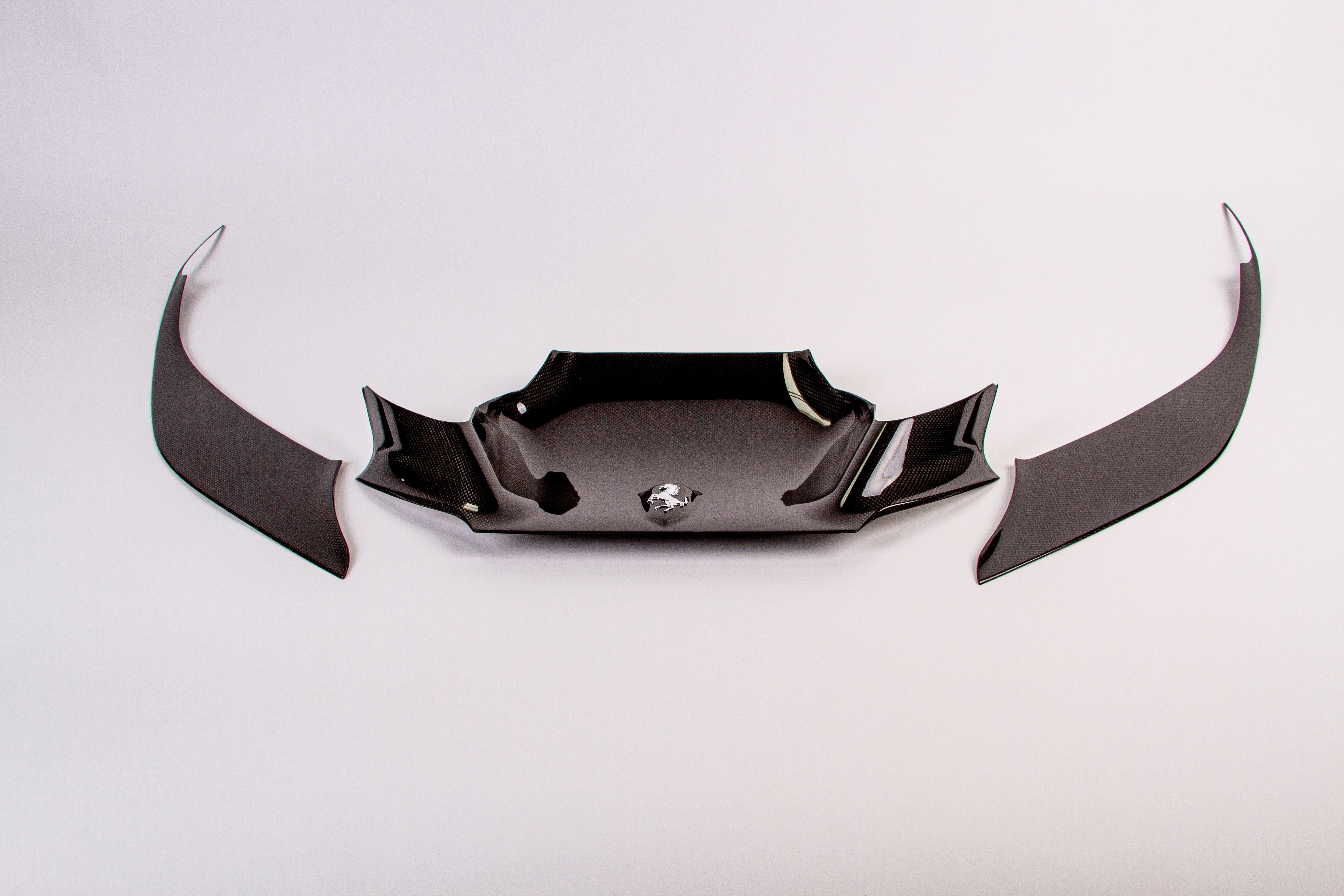 Ferrari F8 - Carbon Fiber Front Spoiler + Side Air Guides (Set)