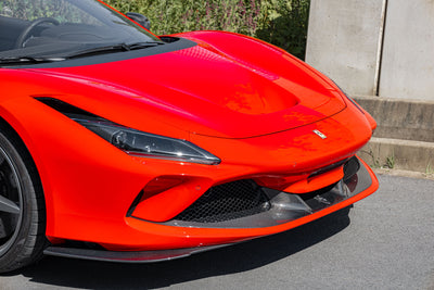 Ferrari F8 - Carbon Fiber Front Spoiler + Side Air Guides (Set)