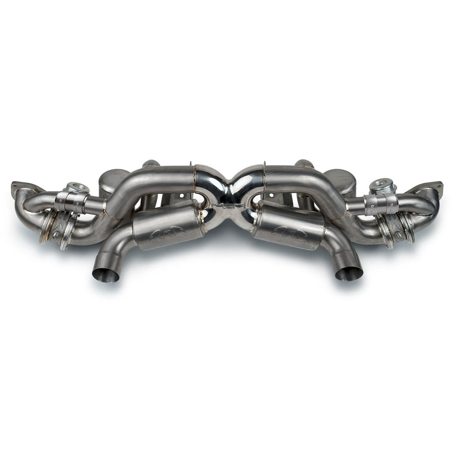 Fabspeed Porsche 718 GT4 RS Titanium Valvetronic X-Pipe Cat-Back Exhaust System (2022+)