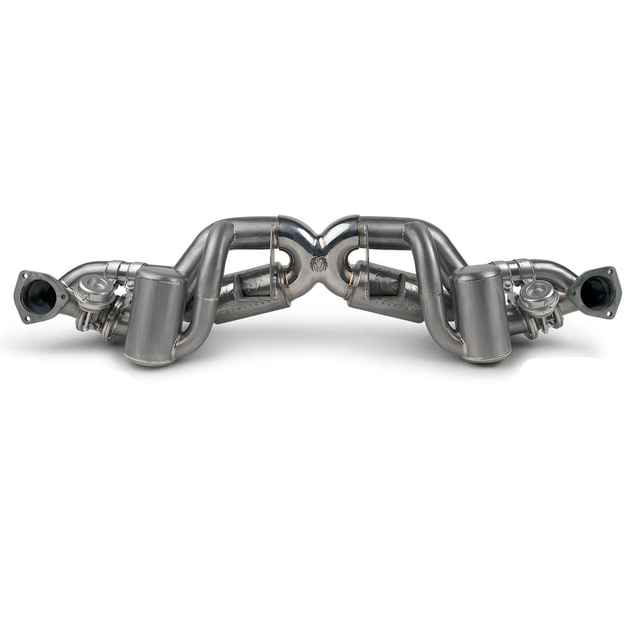 Fabspeed Porsche 718 GT4 RS Titanium Valvetronic X-Pipe Cat-Back Exhaust System (2022+)