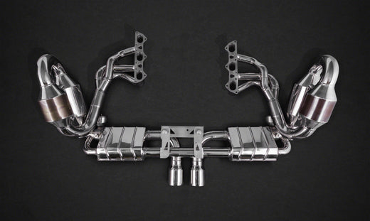 Porsche 991.1 GT3/3RS - SET: Valved Exhaust, Headers, Sport Cats, and Carbon Engine Cover (CES3)