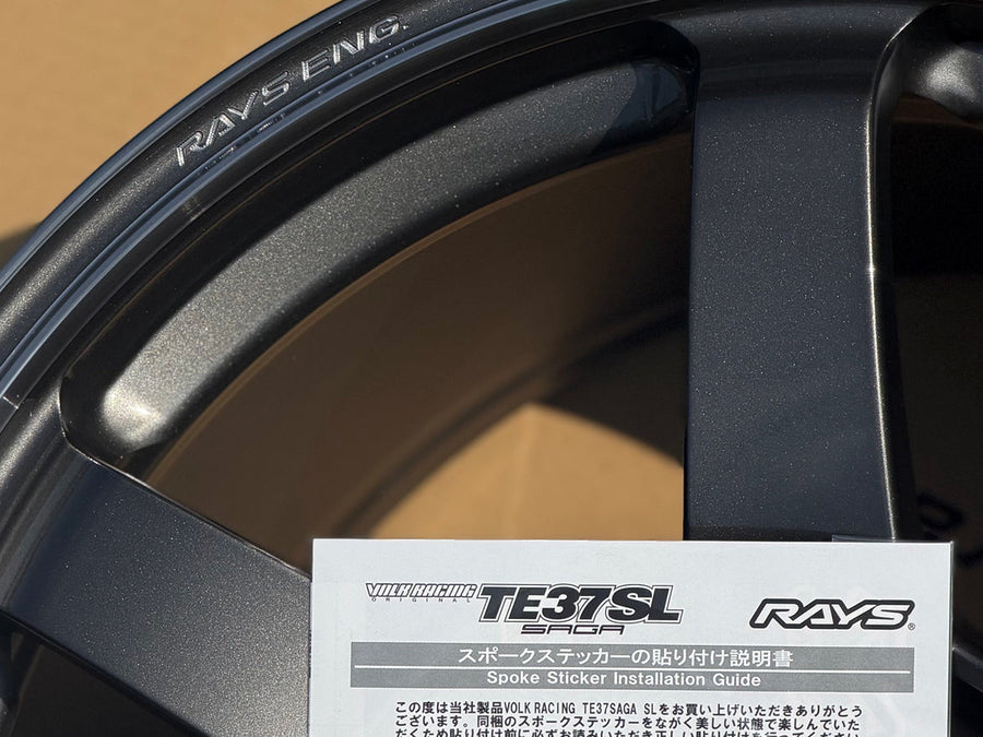 Volk Racing TE37 Saga SL 18x9.5 5x120 +38 Pressed Graphite (Set of 4)