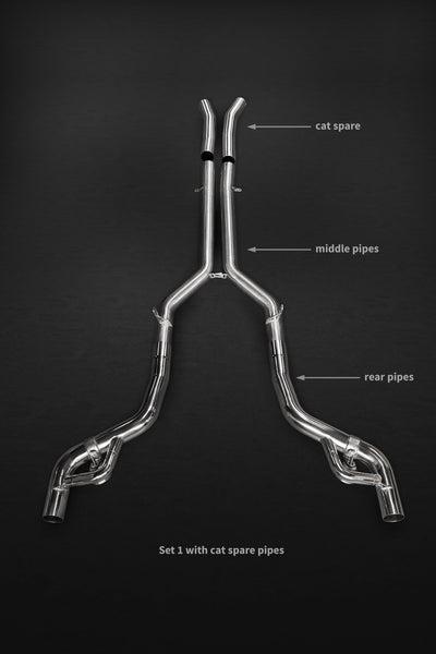 Mercedes AMG GT/S/C - Valved Exhaust + MidPipes (incl. Cat Delete/OEM Cat Adapters) (CES3)