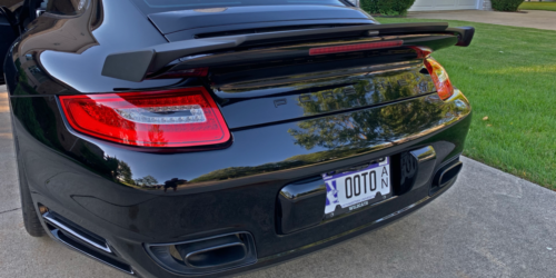 Moshammer Downforce RS rear wing spoiler on Porsche 997 Turbo S