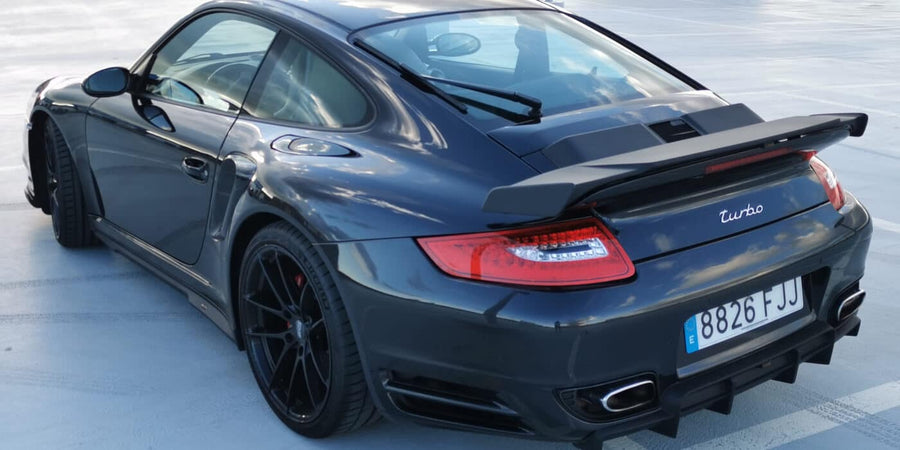 Porsche 997 Turbo with Moshammer Downforce RS aero — rear diffuser and wing