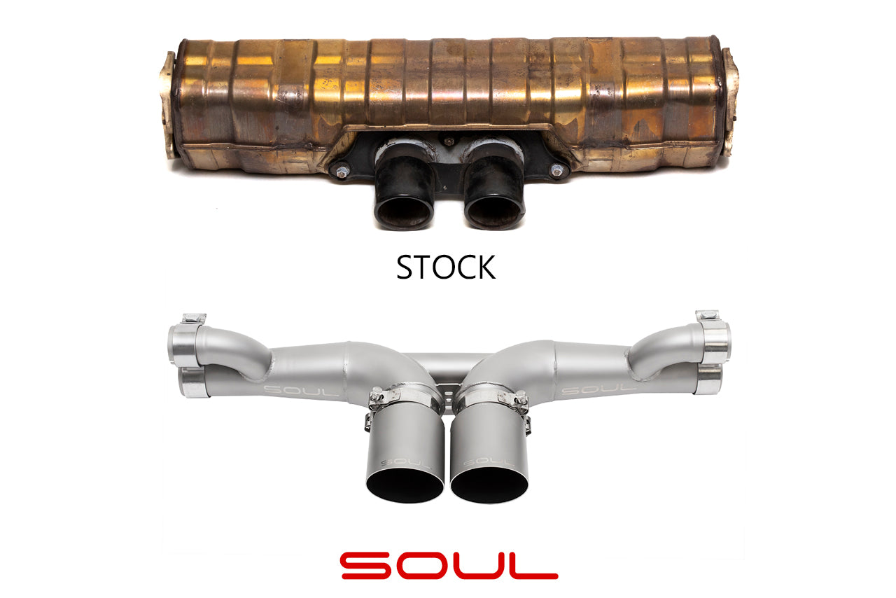Porsche 991.1 / 991.2 GT3 Support Brackets (for SOUL Center Muffler Bypass Exhaust Only)